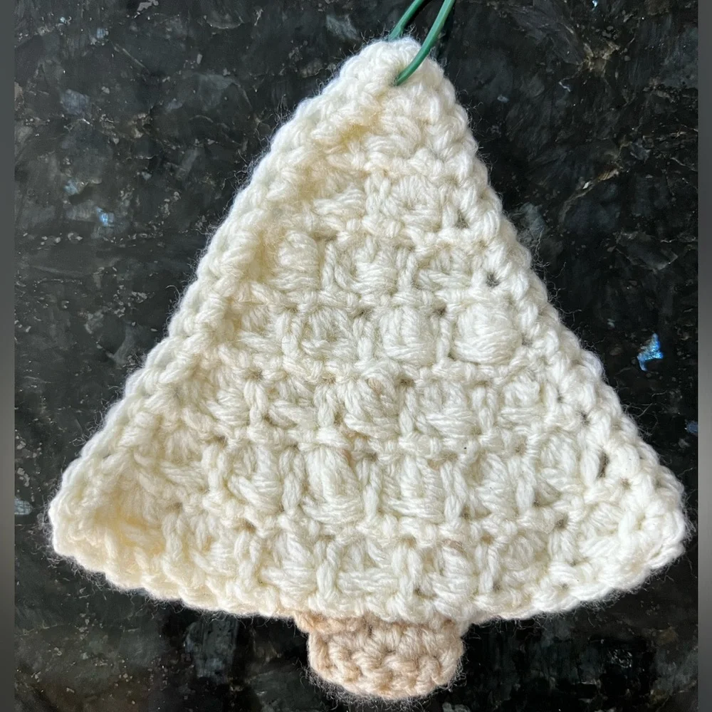 Hand Crocheted White Christmas Tree Ornament! - Picture 2 of 5